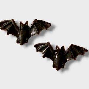 Black bats earrings studs edgy